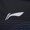 Li Ning Table Tennis Series Geometric Pattern Printed Logo Quick-Dry V-Neck Short Sleeve T-Shirt Women Tops Black AAYS238-3