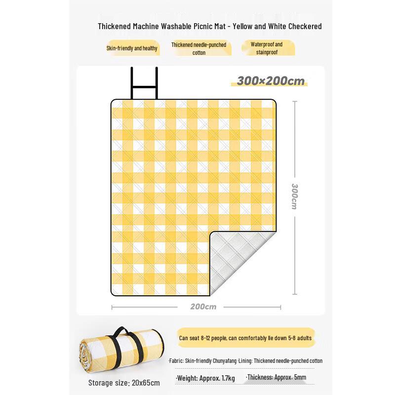 Yiluke Thickened Flannel Picnic & Camping Mat