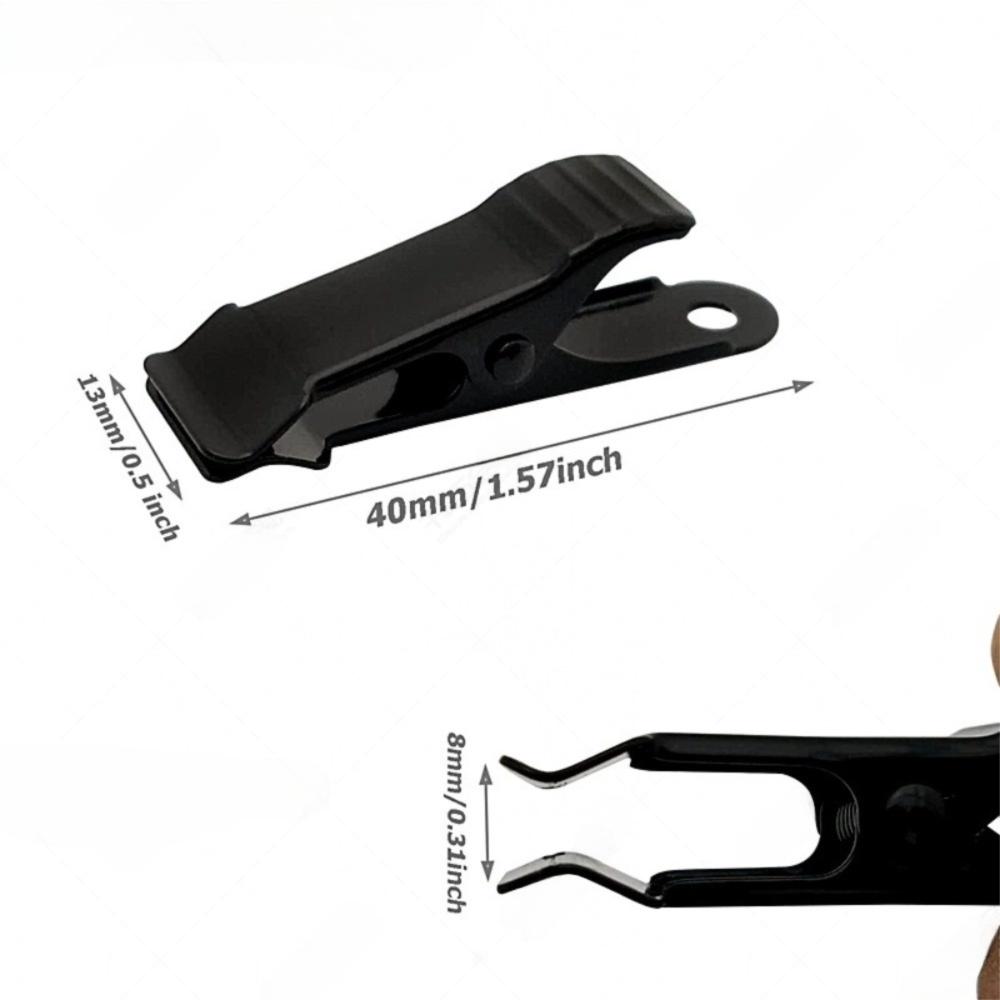 10 Stück/Set Metall Mini Federklemmen Anti-Rutsch Langer Schwanz Krokodilklemmen Mehrzweck Schwarz Krokodilklemmen Haus Büro Dekoration