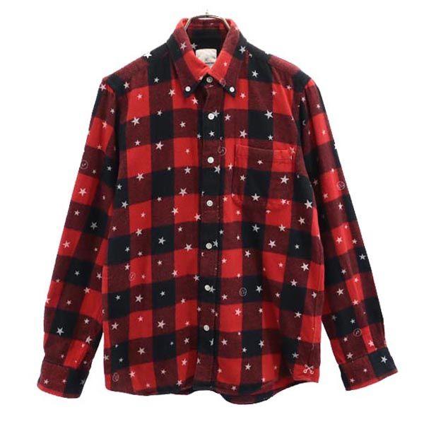 Uniform Experiment Made In Japan Check Pattern Long Sleeve Button Down Flannel Shirt Men's Used