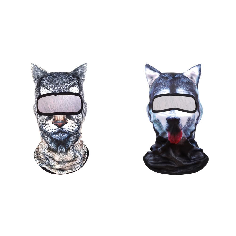 5/1 Stück 3D Stehohren Tier Sturmhaube Gesichtsmaske für Musikfestivals Raves Ski Cosplay Party Outdoor Sonnenschutz Sturmhaube Hut
