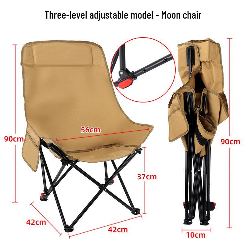 Portable High Back Outdoor Moon Chair for Camping and Beach