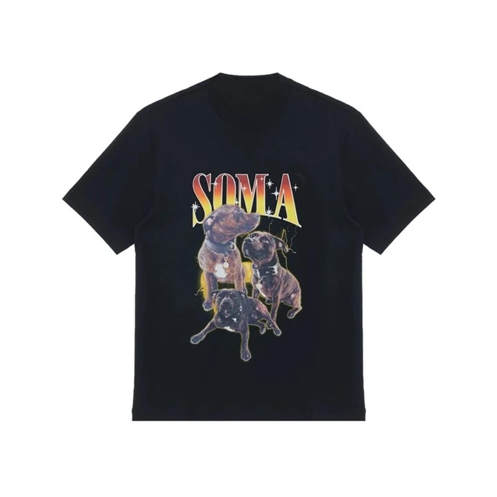 Fashion Brand New New High-end Fashion Street Youth Cotton Printed Pattern Men and Women with The Same Couple T-shirt Men