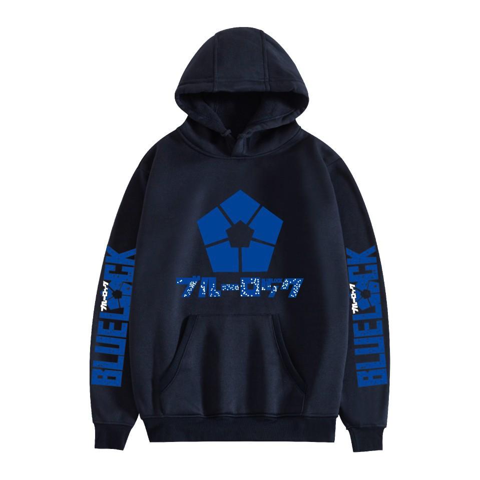 Felpa con cappuccio unisex BLUE LOCK Felpa con cappuccio con stampa anime Streetwear per coppie Uomini Donne