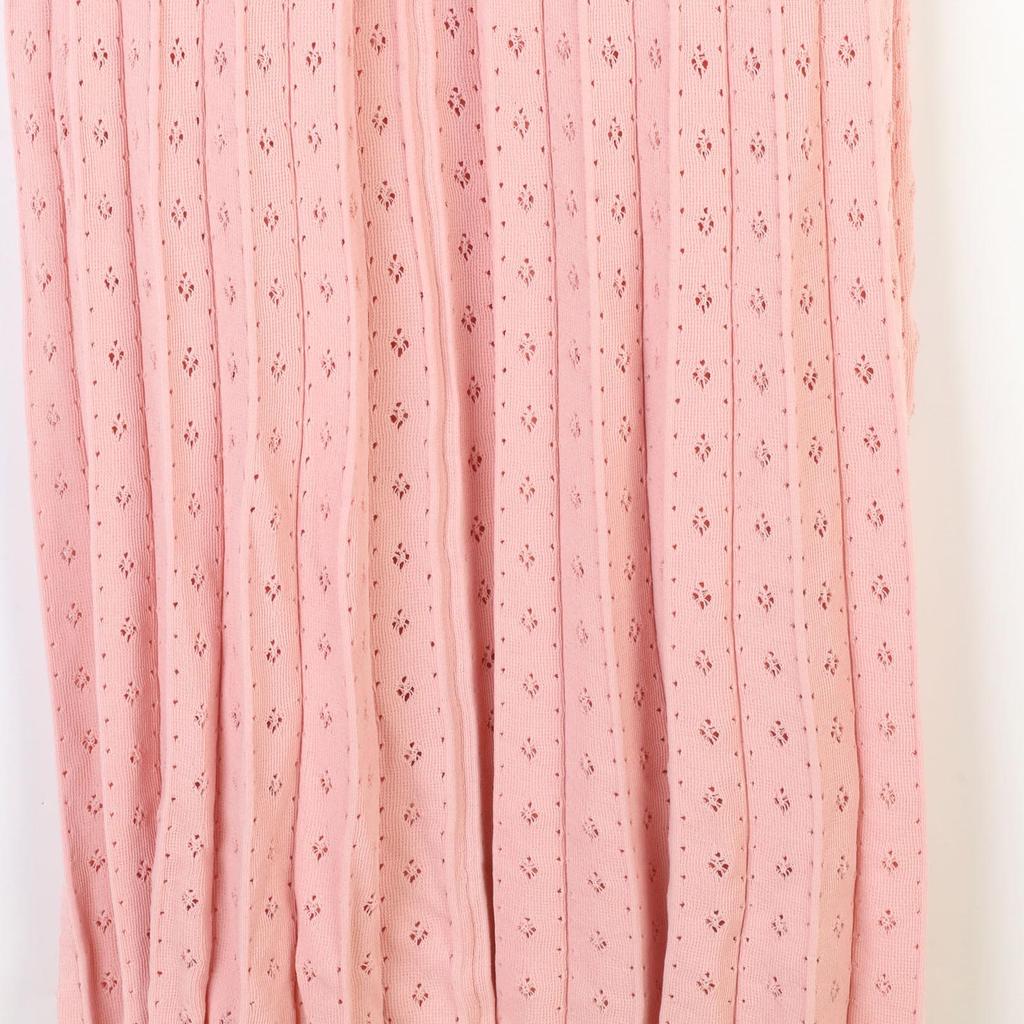 Elegant French Knitted Dress: Sleeveless, Beaded, Hollow-out Design, Slim Fit, Round Neck - Perfect for Spring/Summer