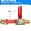 3PCS R410A Refrigerant Straight Ball Valves AC Charging 5/1" Male To 5/16" Female SAE Valve