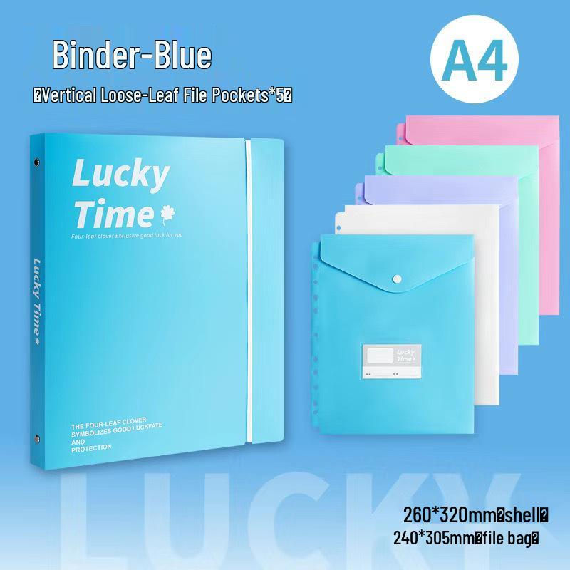 A4 11-Hole Loose-Leaf Folder for Office & Student Use