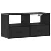 VidaXL Meuble TV noir 80x31x39,5 cm bois d'ingénierie et métal, support TV, armoire média, console TV, meuble HiFi, centre 848919
