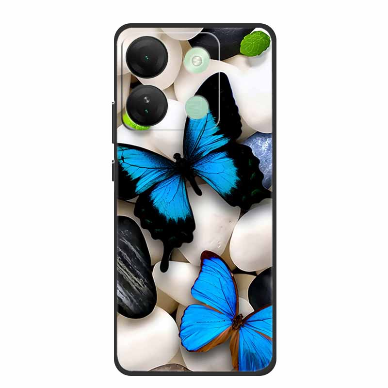 For Infinix Smart 7 HD Plus Case Black Silicone Soft Back Cover Case For Infinix Smart 7 Plus HD Phone Case Smart7 HD 7Plus Capa