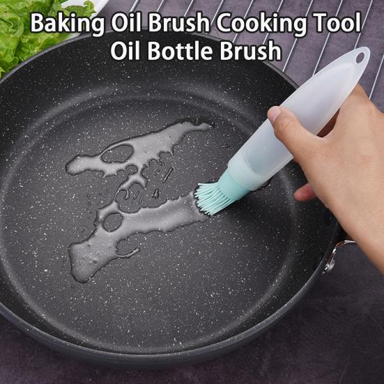 

Полезная износостойкая влагостойкая силиконовая масляная щетка для хранения, бутылка для масла, масляная щетка для барбекю розовый