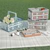 Opvouwbare Mand Buiten Draagbare Picknickbox Met Handvat Kamperen Opvouwbare Opbergplastic Doos Grote Boodschappenmand Supermarkt