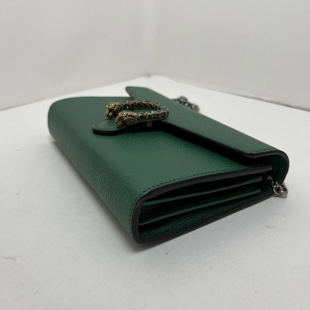 [Pre-Owned] Dionysus Double Tiger Head Buckle Chain Shoulder Leather Wallet Crossbody Bag - Excellent #1EM8B7Y
