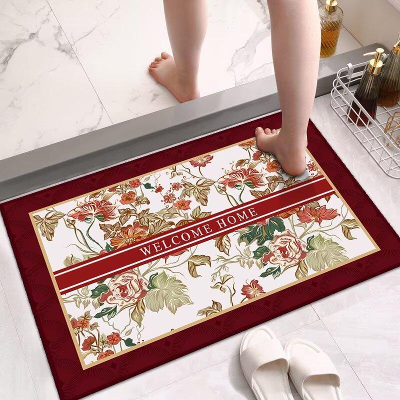 Premium Bathroom Floor Mat, Toilet, Toilet Door Non-slip Mat, Absorbent Mat, Diatom Mud Household Floor Mat