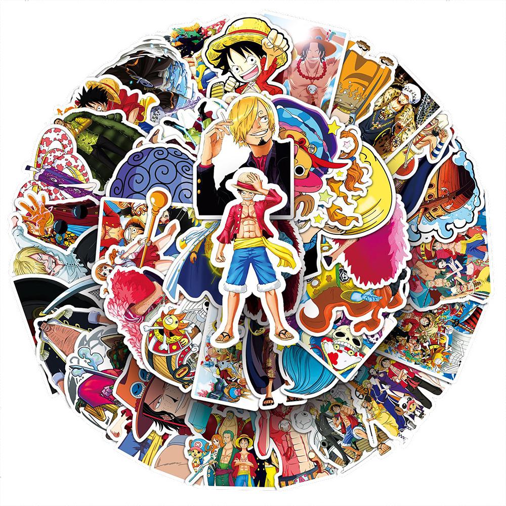 10/30/50pcs Classic Anime One Piece Stickers Cool Cartoon Luffy Ace Decals Helmet Notebook Phone Guitar Sticker Decoration Toys