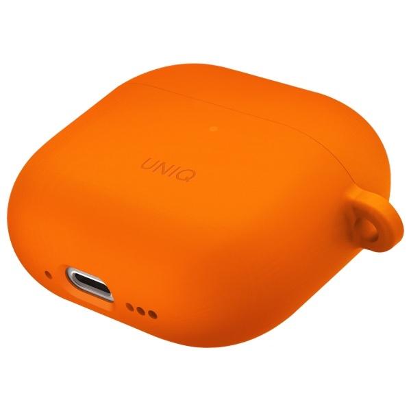 UNIQ case for Nexo AirPods 4 + Ear Hooks Silicone orange/volt orange