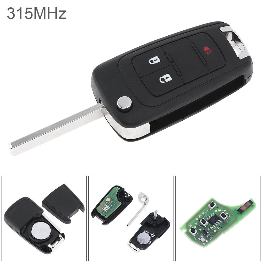 2012-2017 Sonic//GMC 2010-2017 Terrain Key Fob Keyless Entry Remote Flip Shell Case /& Pad fits Chevy 2010-2017 Equinox