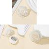 Shell Flower Brooch Pin Jewelry With Double Layer Design For Women And Men