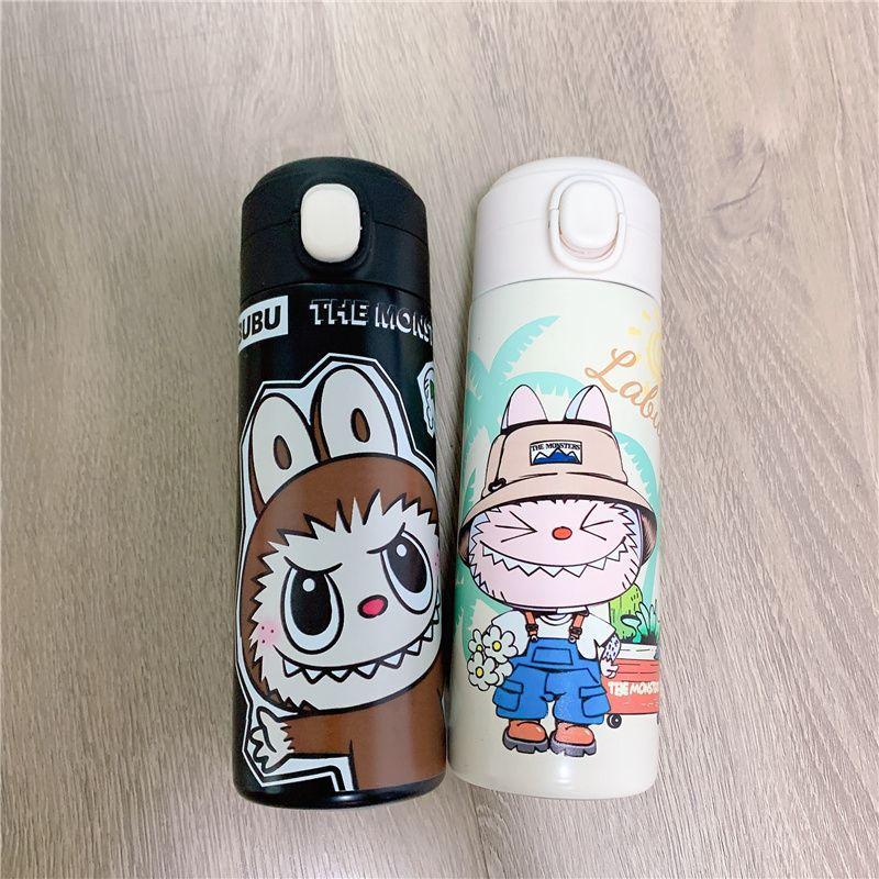Large Capacity 304 Stainless Steel Children's Thermos Cup Student Portable Water Cup Female High Value Bouncing Cover Cup