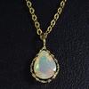 and My Jewelry K18 Natural Opal Necklace Pendant 18k Gold Pear [Your Box] (18k gold) (18k Shape) [Gift Wrapped]
