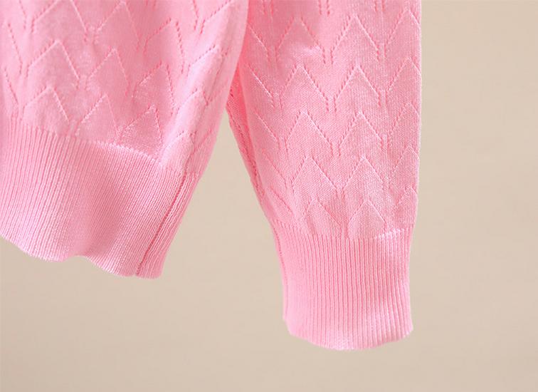 Korean Style Girls' Long Sleeve Knit Cardigan with Sun Protection - Summer 2023