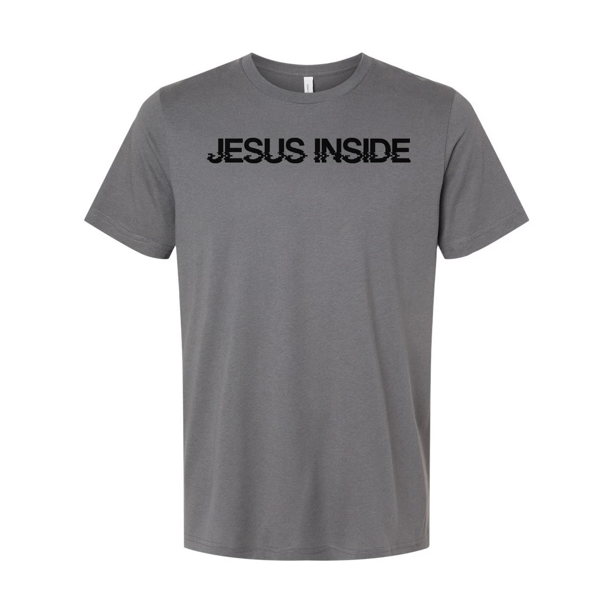 

Jesus Inside Glitch Text Graphic Unisex T Shirt For Christian Faith Enthusiasts 4XL