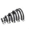 2Pcs 8-50MM 304 Stainless Steel Rubber Lined U Clips Cable Mounting Hose Pipe Clamp Mikalor