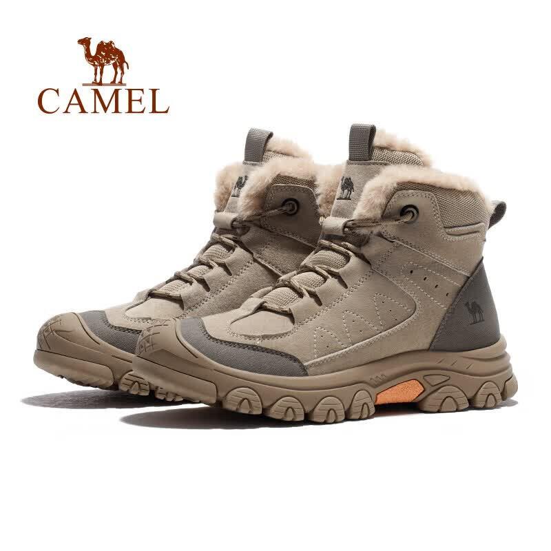 CAMEL Мужские зимние теплые высокие походные ботинки 38 хаки