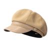 Warm Octagonal Cap for Adult and Teens, Soft Polyester Cabbie Hat with Short Brims and Button Detail for Winter Daily Styling, Street Wear