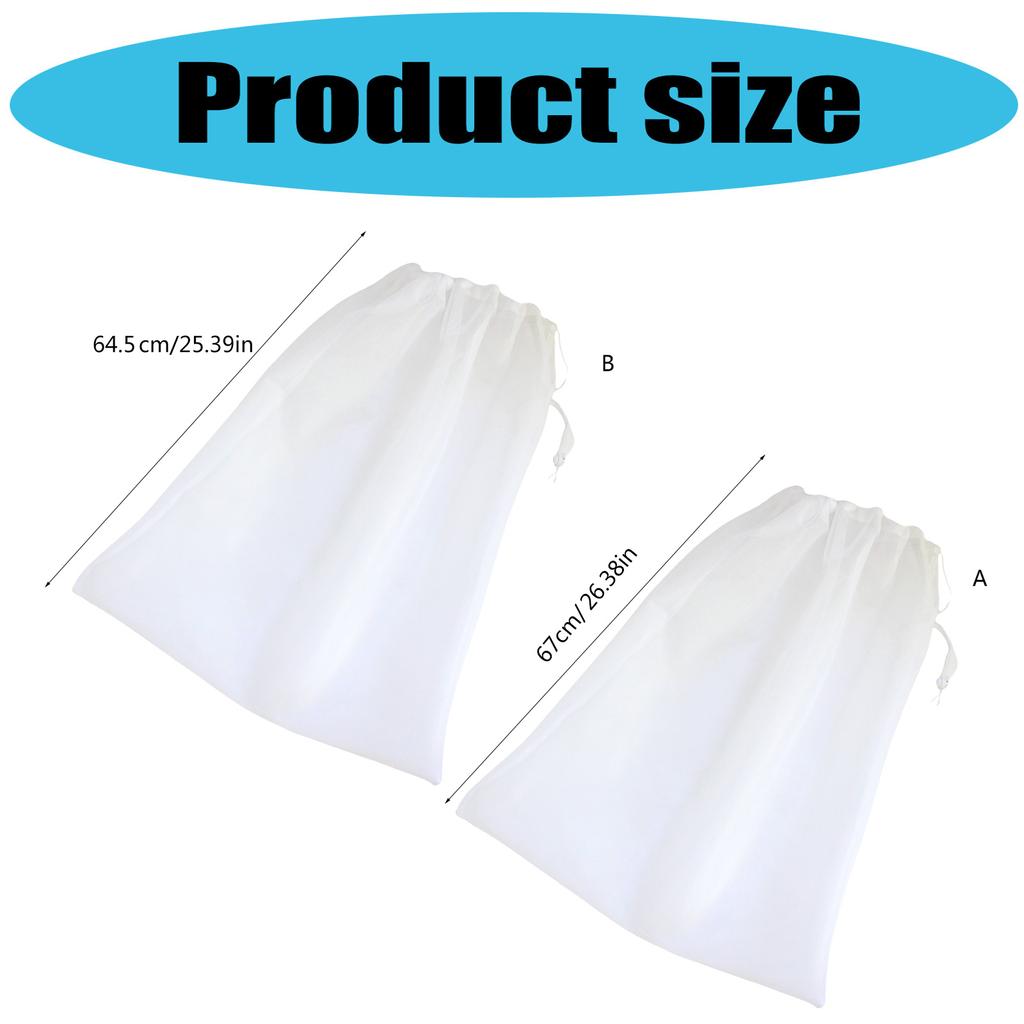 Reusable Polyester Mesh Bags Wine Filter Meshes Durable Reusable Filter Bags For Home Brewing And Juice Pressing