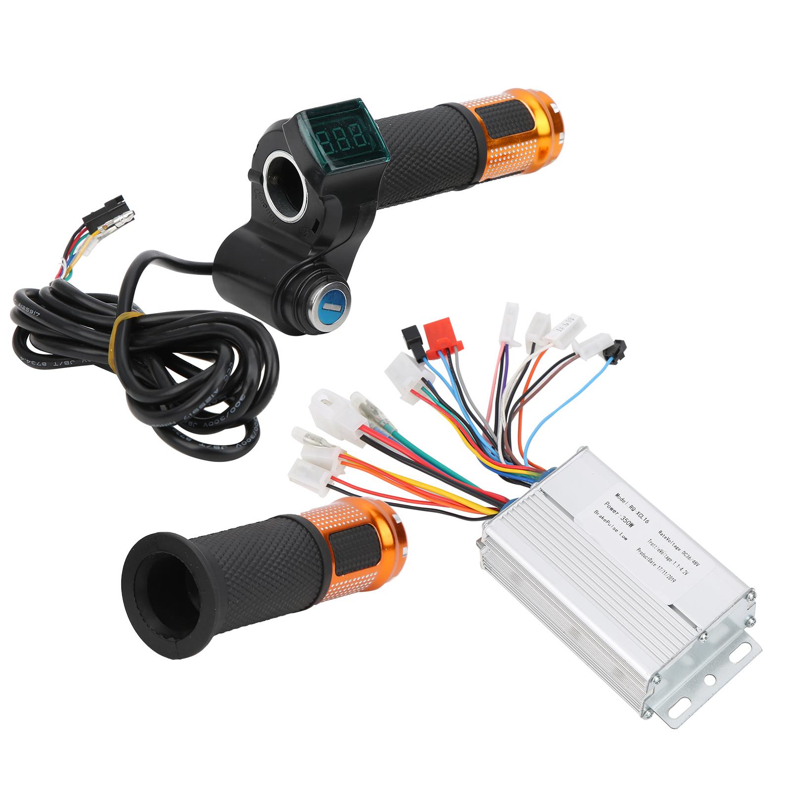 36V 48V 350W Universal Brushless Controller and Universal Number Lock Throttle Grip Set