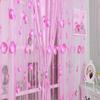 Printed Tulip Window Screen Polyester Sheer Curtains Fashion Drape Curtain  For Living Room