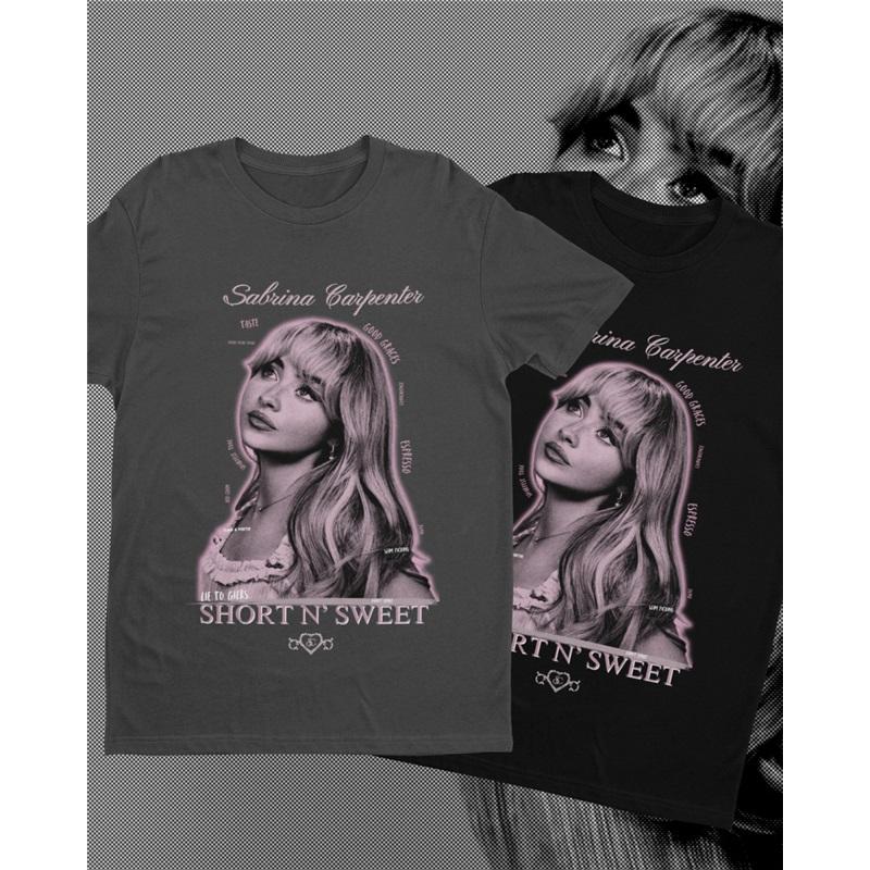 Sabrina Carpenter Print T-Shirt Unisex Men Women Vintage Oversized Tee Cotton Streetwear Loose Short Sleeve Female Male Clothing