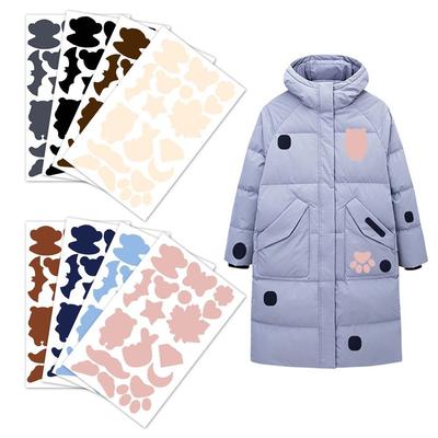 Apliques de Vestuário Patches Autoadesivos Tecido Colorido Patches Termocolantes Jaqueta Reparo Roupas