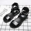 Fashion Fashion Rome Style Men Sandals 2024 Summer Solid Casual Shoes Comfy Breathable Beach Shoes Outdoor Flat Sandals for Men Footwear