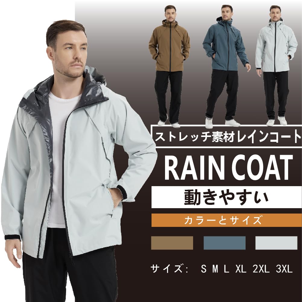 TopKylin Regen Golf Regenmantel Perfekt für Outdoor und Schule Größe Herrenanzug, Regenbekleidung, Set, Atmungsaktiv, Wasserdicht, Winddicht, Aktivitäten, Wandern,