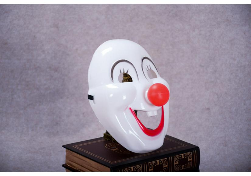 Halloween Anime Clown Mask - Hard Plastic Costume for Cosplay, Game Performances, and Festivals.