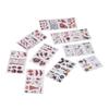 28pcs Halloween Tattoo Stickers Scar Pumpkin Pattern Waterproof Fake Tattoo Stickers