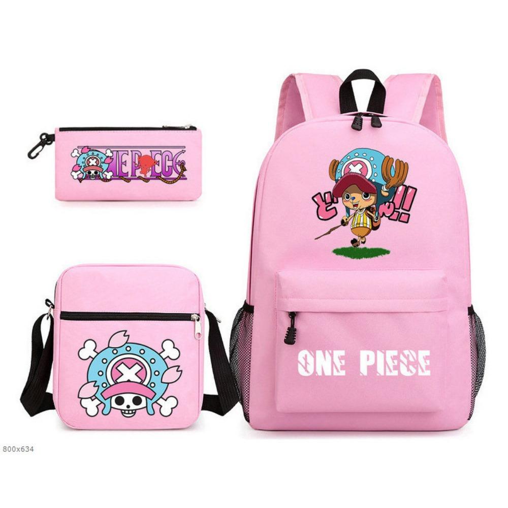 ONE PIECE heat transfer schoolbag primary school student printed backpack large capacity backpack backpack pencil case