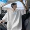 Mens V-Neck Loose Fit Tshirt Summer Fashion Comfort Breathable Casual Streetwear Trendy Tee Lightweight Premium Fabric Crew Neck