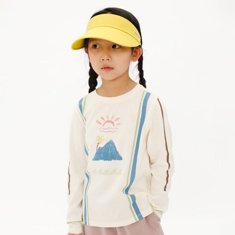 Na Ju Kids Color Block Illustration Printed Long-Sleeve Cotton Ribbed T-Shirt 140cm