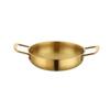 Stainless Steel Saucepan Dry Pots Home Cooking Seafood Rice Pot Paella Pan Picnic Snack Plates Cookware with Handle for Kitchen
