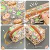 Cute Cartoon Capybara Bear Pvc Pen Bag Transparent Large Capacity Pencil Case Stationery Storage Bag Stationery Box Supplies