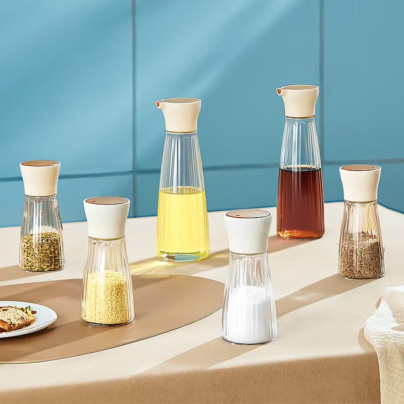 BAILOCK Glass Oil and Seasoning Six-Piece Set