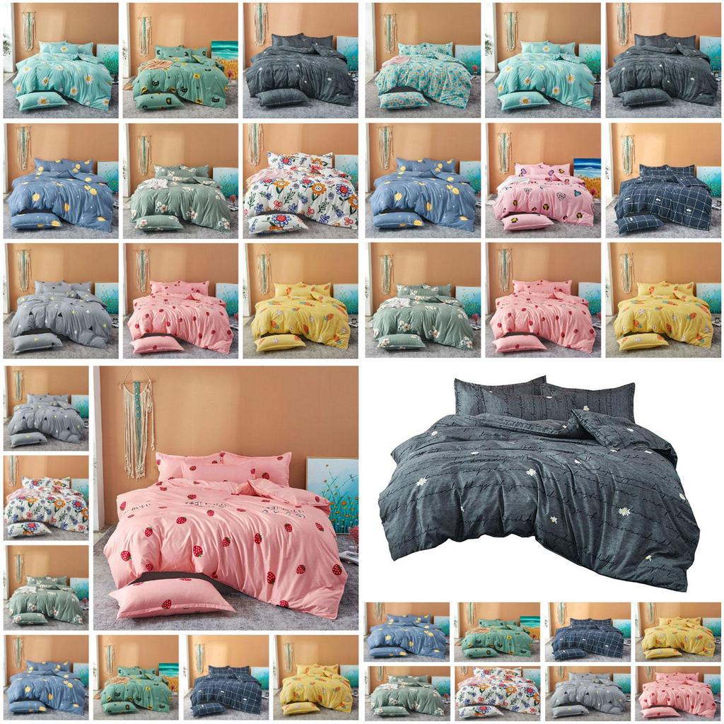 Elegant Floral Print Polyester Duvet Cover Set Soft And Comfortable For All Sizes