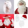 Santa Costume with Santa Beard, Santa Hat, Santa Wig for Adult Cosplay, Christmas Santa Costume Decoration for Women Men
