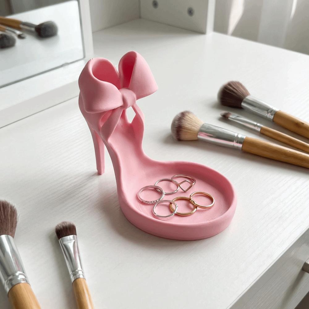 3D Printed High Heel Jewelry Tray INS Jewelry Storage Tray Shoe-shaped Ring Holder  Desktop Use