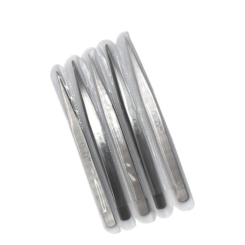 High-quality Thickened Stainless Steel Tweezers: Straight & Bent Tips, Sewing Clips, Needle & Thread Threading Tools