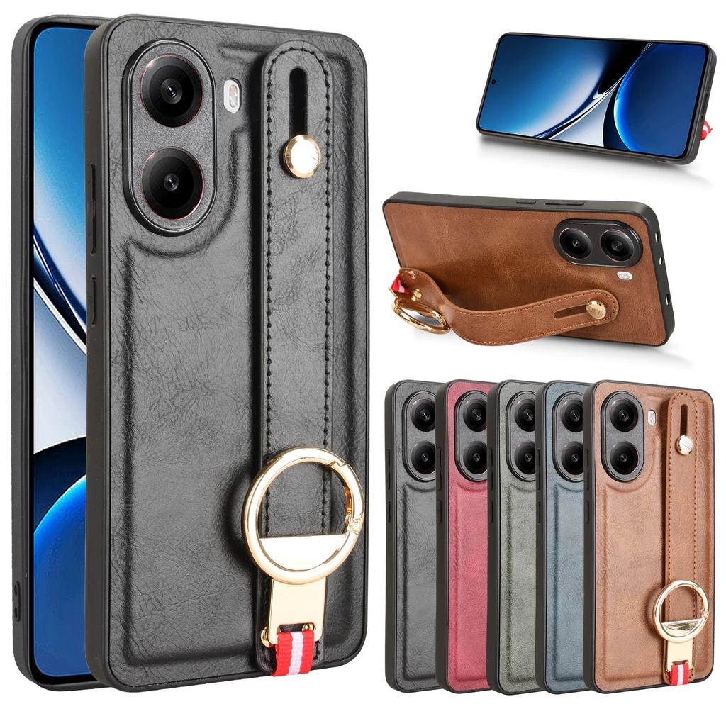 For POCO X7 Pro X 7 Wristband Leather Finger Ring Phone Case For Xiaomi POCO X7Pro Crossbody Lanyard Shockproof Back Cover