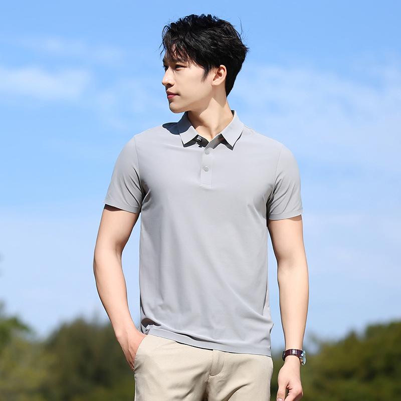 Plus Size 8XL Ice Silk Polo Shirt Short Sleeved Summer Outdoor Ice T-shirt Business Shirt Lapel T-shirt