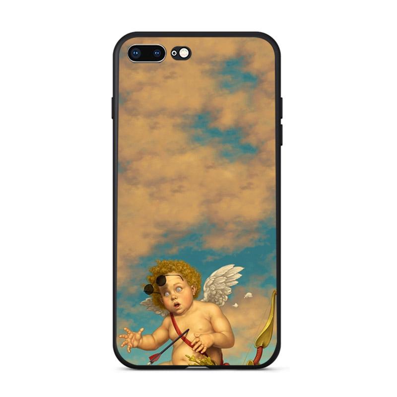 Funny little angel Cupid Soft Matte Phone Case For Iphone SE 11 Pro Max Xs 12 Mini Shell X XR 6 8 6S 7 Plus 5S TPU Mobile Cover